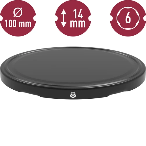Deksel fi 100 zwart - 10 stuks - 5