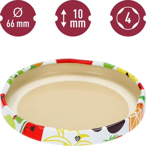 Deksel fi 66/4 fruit - 10 stuks - 4