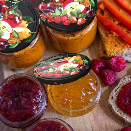 Deksel fi 66/4 fruit op zwarte achtergrond - 10 stuks - 5