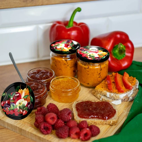 Deksel fi 66/4 fruit op zwarte achtergrond - 10 stuks - 6