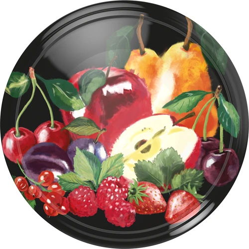Deksel fi 82/6 fruit op zwarte achtergrond - 10 stuks
