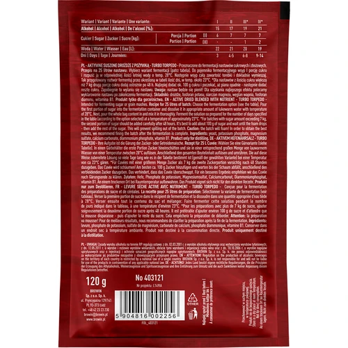 Distilleergist Turbo Torpedo 72u 21% - 120 g - 2
