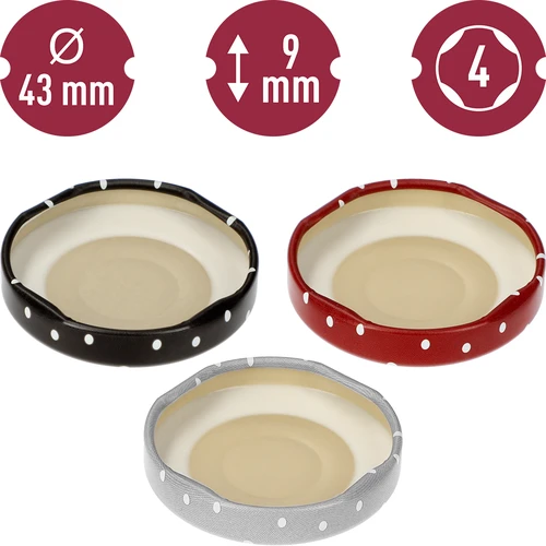 Dop fi 43 mm stippen mix - 10 stuks - 10