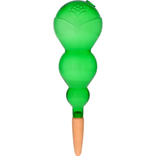 Drievoudige bewateringsbol (driekamer), transparant groen met keramische voet, 600ml