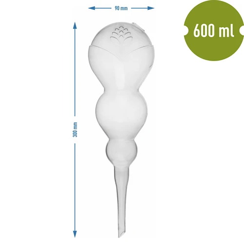 Drievoudige gietbal (driekamer), transparant kleurloos, 600 ml - 5