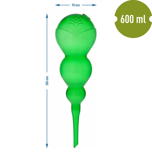 Drievoudige gietersbol (driekamer), transparant groen, 600 ml - 5