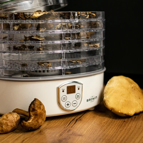 Droger voor paddenstoelen, fruit, groenten en kruiden met temperatuurregeling, 240W, transparant - 14