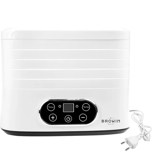 Droger voor paddenstoelen, fruit, groenten en kruiden met temperatuurregeling, 240W, wit - 3