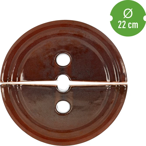 Druksteen voor vaten, aardewerk, fi 22 cm - 4