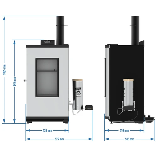 Elektrische rookkast – dragON met rookgenerator, digitaal, 65 L - 8