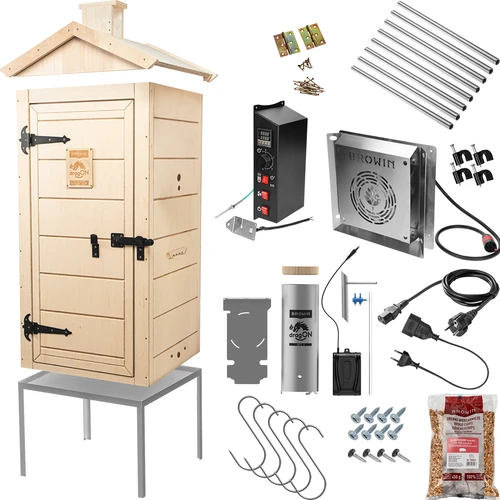 Elektrische rookoven dragON PLYWOOD NATURE 100E met verwarmingsmodule en digitale regelaar - 2