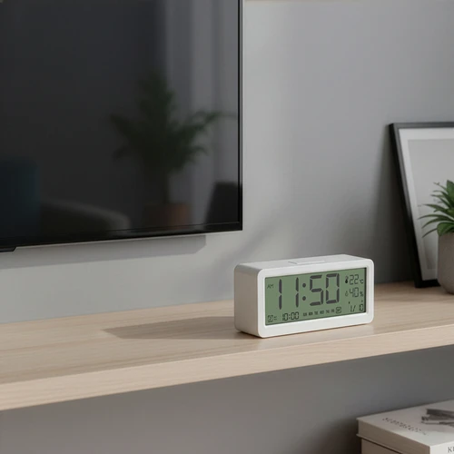 Elektronisch weerstation Soens - wit, met klok en kalender - 9