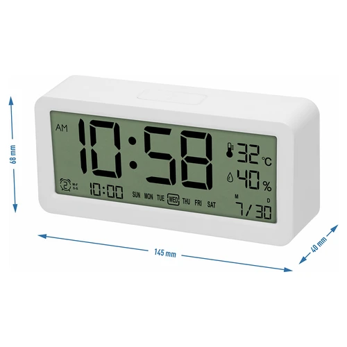 Elektronisch weerstation Soens - wit, met klok en kalender - 6