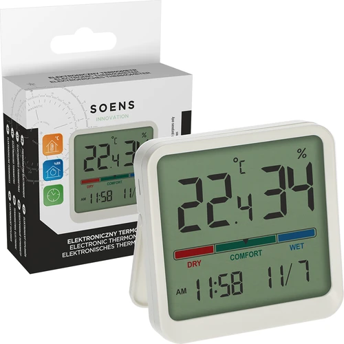 Elektronische kamertemperatuurmeter, wit - 6