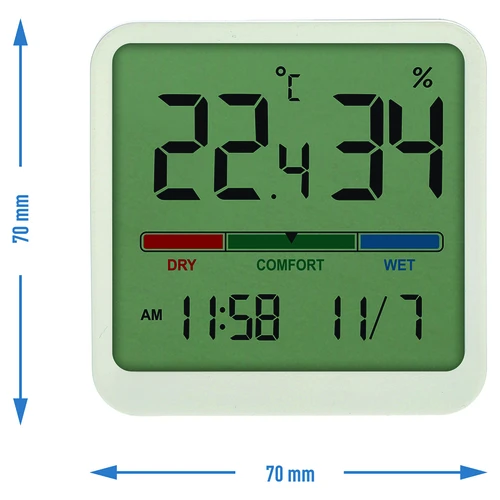 Elektronische kamertemperatuurmeter, wit - 9