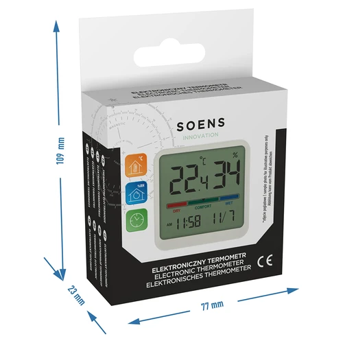 Elektronische kamertemperatuurmeter, wit - 10