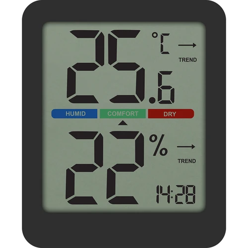 Elektronische kamertemperatuurmeter, zwart - 2