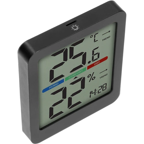 Elektronische kamertemperatuurmeter, zwart - 4