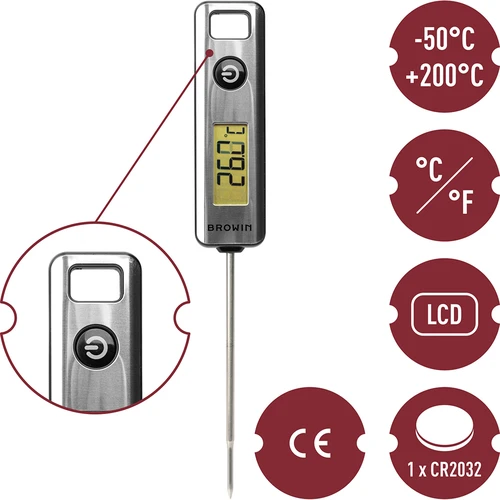 Elektronische keukenthermometer, LCD (-50°C tot +200°C) - 5
