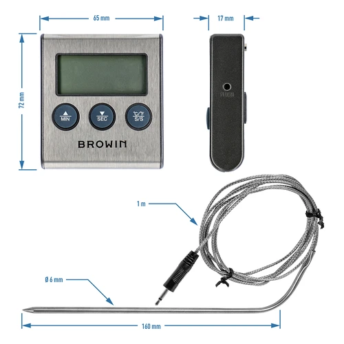 Elektronische keukenthermometer met sonde (0°C tot 250°C) - 9