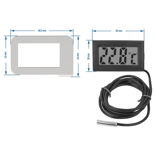 Elektronische thermometer in frame - voor distilleerapparaten (-50°C tot +110°C) - 3
