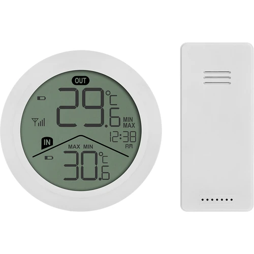 Elektronische thermometer van Soens - met externe sensor, rond wit