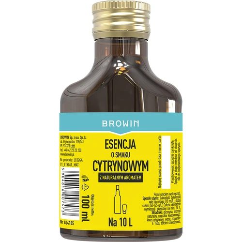 Essence met citroensmaak met natuurlijke aroma voor 10 L - 100 ml