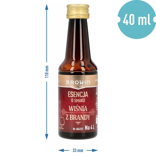 Essence met Kersensmaak en Brandy, 40 ml - voor 4 L - 6