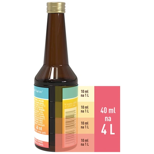 Essentie met citroen-framboos smaak - 40 ml, voor 4L - 5