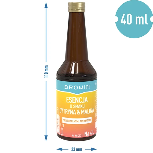 Essentie met citroen-framboos smaak - 40 ml, voor 4L - 7