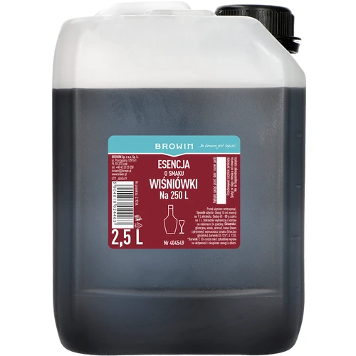 Essentie met kersensmaak, 2,5 L voor 250 L gereed drankje