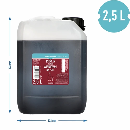 Essentie met kersensmaak, 2,5 L voor 250 L gereed drankje - 3