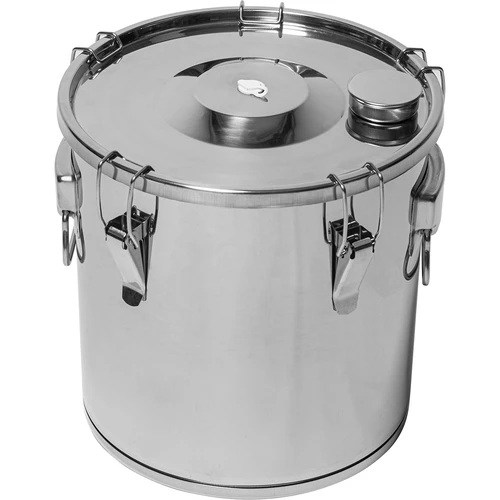 Fermentatie- en distillatiecontainer - roestvrij staal 18l, 5 klemmen - 2