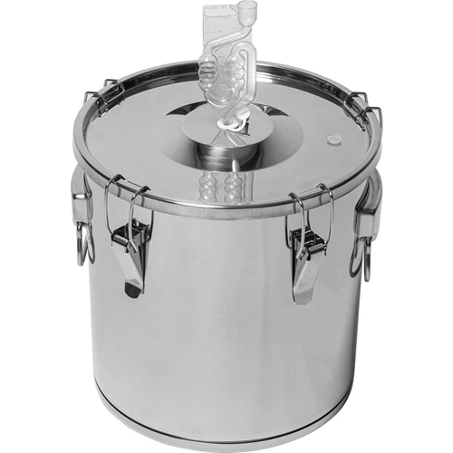Fermentatie- en distillatiecontainer - roestvrij staal 18l, 5 klemmen - 3