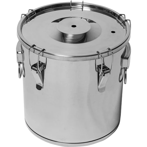 Fermentatie- en distillatiecontainer - roestvrij staal 18l, 5 klemmen - 5