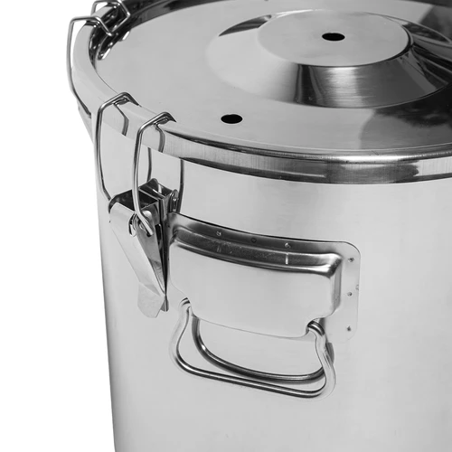 Fermentatie- en distillatiecontainer - roestvrij staal 18l, 5 klemmen - 12