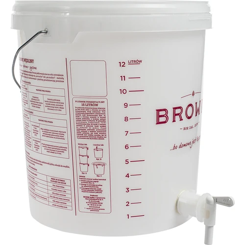 Fermentatiecontainer 15 L met deksel en kraan - 5