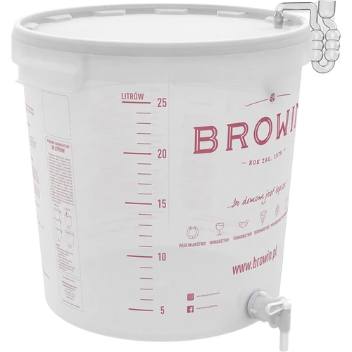 Fermentatiecontainer 30 L met deksel en kraan - 3