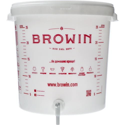Fermentatiecontainer 30 L met deksel, kraan en buis UA - 4