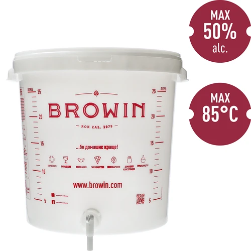 Fermentatiecontainer 30 L met deksel, kraan en buis UA - 6