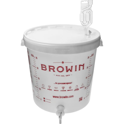 Fermentatiecontainer 30 L met deksel, kraan en buis UA