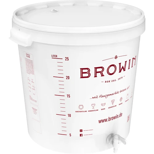 Fermentatiecontainer 30L met deksel en kraan DE - 4