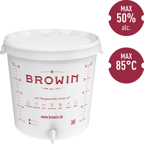 Fermentatiecontainer 30L met deksel en kraan DE - 2
