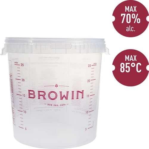 Fermentatiecontainer 30L met opdruk, 2 buisjes - 10