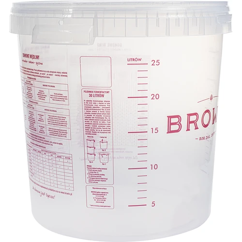 Fermentatiecontainer 30L met opdruk, 2 buisjes - 3