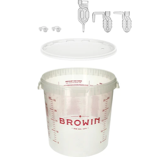 Fermentatiecontainer 30L met opdruk en 3 buizen - 3
