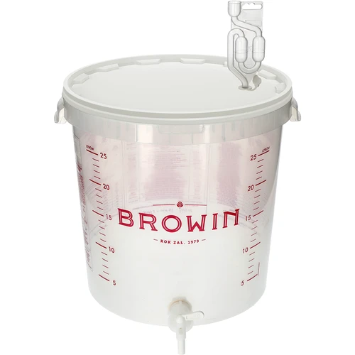 Fermentatiecontainer 30L met opdruk, kraan en 3 buizen