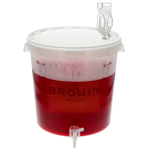Fermentatiecontainer 30L met opdruk, kraan en 3 buizen - 9