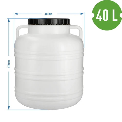 Fermentatievat 40L - wit, handvatten - 8