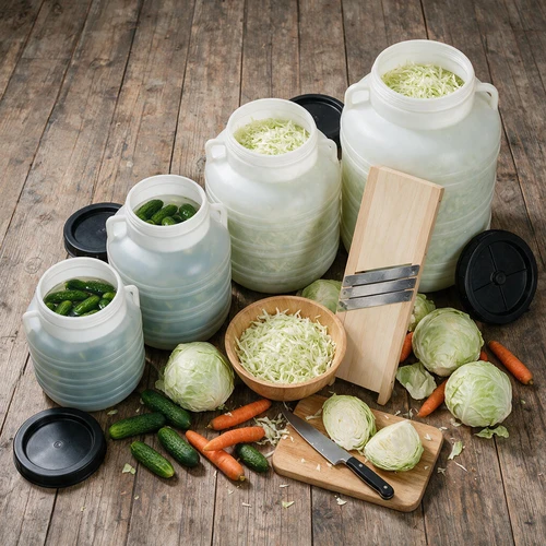 Fermentatievat 60 L - wit, met handgrepen - 10